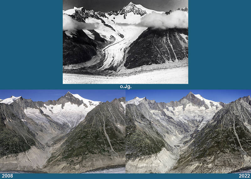 Mittelaletsch und Großer Aletschgletscher Gletscherarchiv